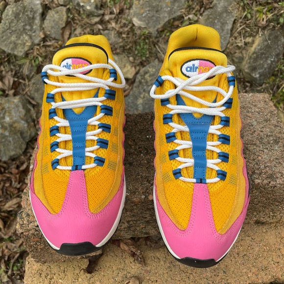 air max 95 pink yellow blue